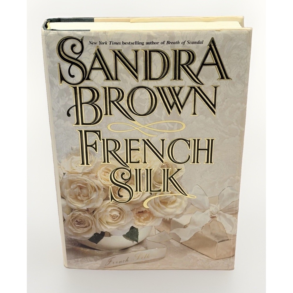 French Silk Sandra Brown First Print 1992 HC DJ Book Novel VTG Thriller Suspense